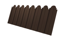 Профнастил C10A фигурный 0,45 Drap TX RAL 8017 шоколад