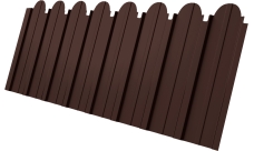 Профнастил C10A фигурный Grand Line 0,45 Drap TX RAL 8017 шоколад