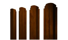 Штакетник П-образный A фигурный Grand Line 0,45 Print-Double Premium Golden Wood Intense F