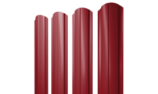 Штакетник Полукруглый Slim фигурный 0,45 PE RAL 3003 рубиново-красный