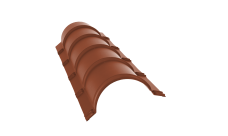 Планка малого конька полукруглого 0,5 Velur X RAL 8004 терракота (1,97м)