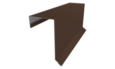 Планка торцевая кровельная фальц 65х97 Grand Line 0,5 Satin Matt TX RAL 8017 шоколад (2м)
