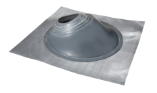 Проходной элемент (мастер флеш) угловой №3.1 (280-460мм) +240 силиконовый (металлический неокрашенный фланец) серый