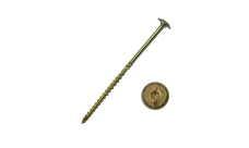 Саморез конструкционный тарельчатый Daxmer 6,0х120 (100шт) Torx желтый цинк