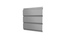 Софит металлический Grand Line без перфорации 0,45 PE с пленкой RAL 9006 бело-алюминиевый