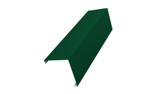 Декоративная накладка на столб универсальная угловая 62х55 для забора жалюзи Grand Line 0,7 PE RAL 6005 зеленый мох (2м)