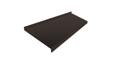 Отлив простой 250 0,5 Satin Matt RR 32 темно-коричневый (2м)