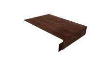 Планка околооконная сложная 250х50х12 (j-фаска) Grand Line 0,45 Print-Double Premium Cherry Wood Dark F (3м)