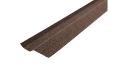 Планка примыкания внакладку Фартук S6 Grand Line c базальтовой крошкой коричневая 1,25м
