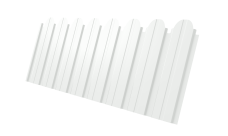 Профнастил C10B фигурный Grand Line 0,45 PE-Double RAL 9003 сигнальный белый