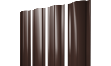 Штакетник Круглый с прямым резом 0,4 PE RAL 8017 шоколад