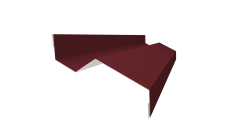 Планка примыкания внакладку 25х17х35х17 0,45 Drap RAL 3005 красное вино (2м)