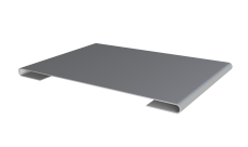 Планка стыковочная Grand Line 0,45 PE с пленкой RAL 9006 бело-алюминиевый (2м)