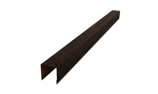 Планка вертикальная лицевая для горизонтального монтажа штакетника 0,45 Print Premium Antique Wood TwinColor (2,5м)