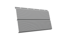 ЭкоБрус 0,345 Gofr Grand Line 0,5 Satin с пленкой RAL 9006 бело-алюминиевый