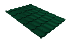 Металлочерепица Классик ("Classic") v01 0,5 Satin RAL 6005 зеленый мох