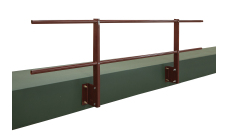 Ограждение кровельное для парапета с боковым креплением (2,0х0,9) RAL 3009 оксидно-красный