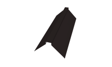 Планка конька плоского 175х50х175 Grand Line 0,45 Drap TR RAL 9005 черный (2м)