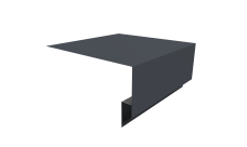 Планка околооконная сложная Экобрус Grand Line 250х75х25 0,5 PurLite Matt RAL 7024 мокрый асфальт (2м)