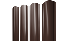 Штакетник Круглый фигурный 0,4 PE RAL 8017 шоколад