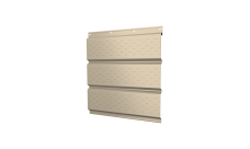 Софит металлический Grand Line полная перфорация 0,45 PE с пленкой RAL 1014 слоновая кость