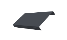 Ламель обратная стартовая/финишная забора жалюзи Texas 50мм для калиток и ворот (с заполнением ламелями 150) 0,45 Drap TwinColor RAL 7024 мокрый асфальт