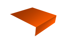 Планка лобовая/околооконная простая 190х50 Grand Line 0,45 PE с пленкой RAL 2004 оранжевый (2м)