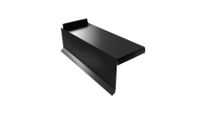 Планка торцевая сегментная Квадро профи Grand Line Левая 0,5 Satin RAL 9005 черный