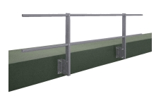 Ограждение кровельное для парапета с боковым креплением (2,0х1,2) RAL 7004 сигнальный серый