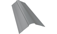 Планка конька фигурного 100х100 Grand Line 0,5 Satin с пленкой RAL 7004 сигнальный серый (2м)