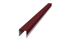 Планка вертикальная обратная для забора жалюзи Palermo 0,7 PE RAL 3005 красное вино (2м)