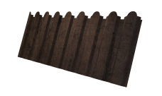 Профнастил С20A фигурный Grand Line 0,45 Print Elite Antique Wood TwinColor