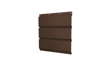 Софит металлический Grand Line полная перфорация 0,5 Atlas X с пленкой RAL 8017 шоколад