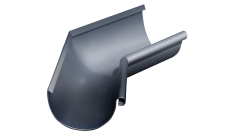 Угол желоба внутренний Grand Line PU 135 гр 125 мм RAL 7024 мокрый асфальт