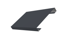 Ламель лицевая 150 забора жалюзи Техас Grand Line 0,5 Сатин RAL 7024 мокрый асфальт