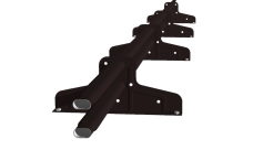 Снегозадержатель Стандарт Т4 d 40х20 RAL 9005 (3м) оцинкованный