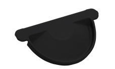 Заглушка торцевая универсальная GL PU Matt 125 мм RAL 9005 черный