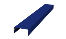 Ламель лицевая стартовая/финишная забора жалюзи Texas 55мм для калиток и ворот (с заполнением ламелями 125) 0,45 PE RAL 5002 ультрамариново-синий