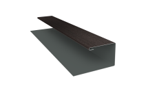 Планка П-образная Экобрус Grand Line 0,45 Print Elite Coffee Wood TwinColor (2м)