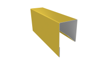 Планка П-образная заборная 17 0,45 PE с пленкой RAL 1018 цинково-желтый (2м)
