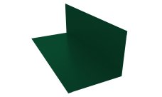 Планка примыкания 130х160мм 0,45 PE-Double с пленкой RAL 6005 зеленый мох (3м)