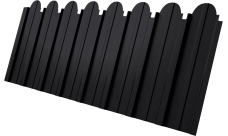 Профнастил C10A фигурный Grand Line 0,5 Satin Matt RAL 9005 черный