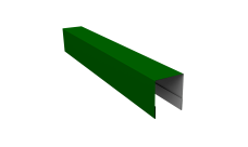 Планка боковая для забора из сайдинга (Квадро брус, Вертикаль) 0,45 PE RAL 6002 лиственно-зеленый (2м)