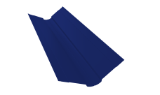 Планка ендовы верхней фигурной 100x100 0,45 PE с пленкой RAL 5002 ультрамариново-синий (2м)