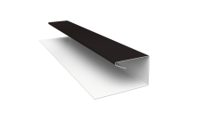 Планка П-образная завершающая сложная (КД) 0,45 Drap ST RAL 9005 черный (2м)