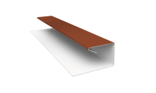 Планка П-образная завершающая сложная (КД) 0,45 Drap TR RAL 8004 терракота (2м)