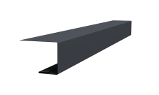 Планка завершающая для Кликфальц Pro 0,45 PE-Double с пленкой RAL 7024 мокрый асфальт (2м)