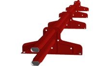 Снегозадержатель трубчатый Premium М4 45х25 RAL 3011 (3м) оцинкованный