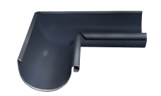 Угол желоба внутренний GL PU 90 гр 125 мм RAL 7024 мокрый асфальт