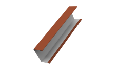 Крышка жалюзи Milan, Tokyo (для калиток, ворот) 0,5 Satin Matt TX RAL 8004 терракота (2м)